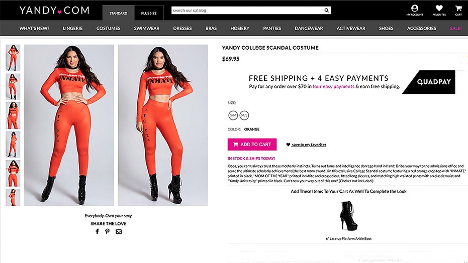 College admissions scandal gets a sexy Halloween costume
